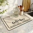 thumbnail image 2 of Coffee Bar Mat Rubber Dish Drying Mat For Kitchen Counter Coffee Mat for Home Bar Gift Kitchen Mat Coffee Bar Accessories Decorative Coffee Shop Chocolate Dish Drying Pad 19.5x12in, 2 of 6