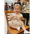 thumbnail image 4 of BemeyourBBs Baby Girls First Birthday Outfit 1st Birthday Party Dress Newborn Fairy Tulle Tutu Romper Dress Fly Sleeve Floral Embroidery Bodysuit Princess Party Cake Smash Dresses Headband, 4 of 9