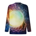thumbnail image 5 of Blusa de manga larga con estampado digital colorido y media cremallera para hombre Pompotops  oipoqjl46987, 5 of 5