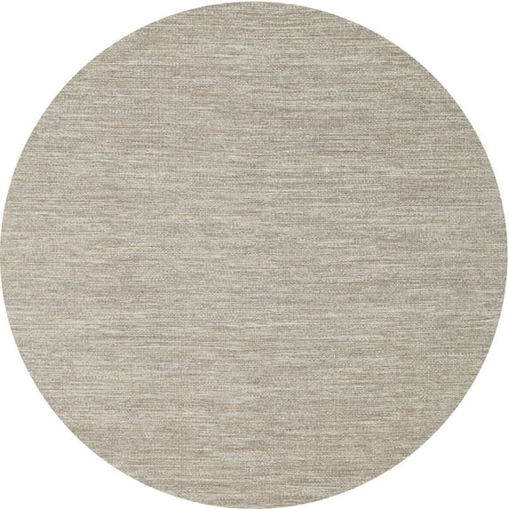 Ahgly Company Machine Washable Indoor Round Contemporary Desert Sand Beige Area Rugs, 3' Round