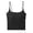 Black Tank Tops, variant on Women Tank Tops Elegant Solid Color O-Neck Camisole Built In Cups Seamless Back Design Lightweight Layering Tops Summer Sleeveless Without Restrictive Padding Vacation Female Camis