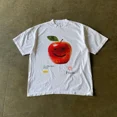 thumbnail image 3 of Camiseta casual de algodón de talla grande con estampado simple de tendencia de dibujos animados, ropa de diseño de elementos Y2K de hip hop callejero para parejas, mangas cortas, 3 of 5