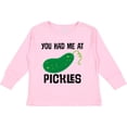 thumbnail image 3 of Inktastic You Had Me at Pickles Boys or Girls Long Sleeve Toddler T-Shirt, 3 of 5
