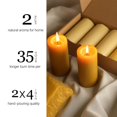 thumbnail image 2 of Velas de cera de abejas MOSROAD Pillar de 2 x 10 cm, 70 horas de duración de combustión, 2 paquetes, 2 of 9