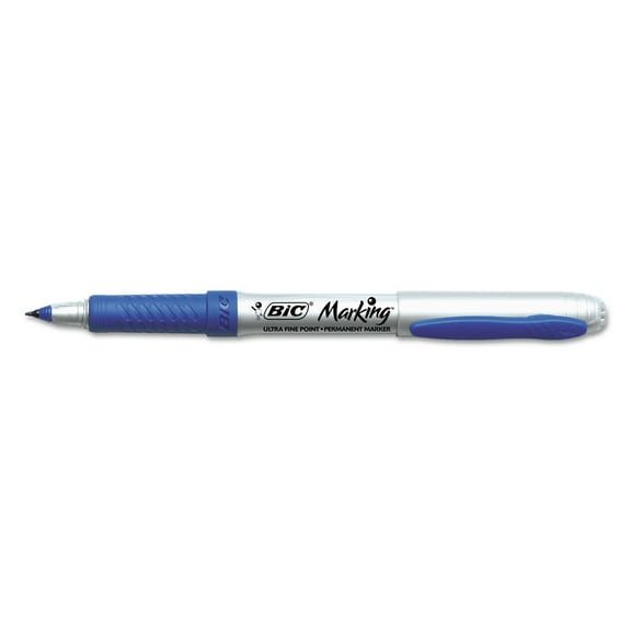 BIC Marking Ultra-Fine Tip Permanent Marker, Deep Sea Blue, Dozen