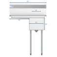 thumbnail image 4 of Koolmore SA121610-16L3 1 Compartment Stainless Steel Commercial Kitchen Prep & Utility Sink With Drainboard - Bowl Size 12" X 16" X 10", 4 of 6
