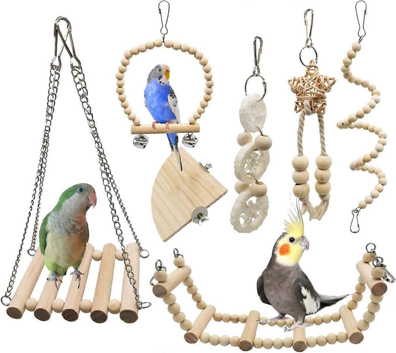 A/R Red De Escalada Para Pájaros - Juguetes De Actividades Para