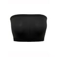 thumbnail image 3 of LELINTA Women's Strapless Bra Cropped Seamless  Bandeau Tube Top Bra Stretch Sport Bandeau Bras for Women Black 2Pack, 3 of 8