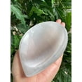 thumbnail image 4 of Selenite Drop Bowl, 4.5" White Selenite Drop Dish Bowl, Selenite Teardrop Bowl, Crystal Polished Cleansing Charging Healing Bowl, 4 of 5
