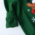 thumbnail image 4 of HILEELANG Kids Christmas Sweatshirt, Cotton Pullover Top with Reindeer Appliqué, Unisex Holiday Long Sleeve Shirt for Toddler Boys Girls 4T (Green), 4 of 8
