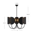 thumbnail image 4 of CH450732AG-Alora Lighting-Seno - 5 Light Chandelier-19.13 Inches Tall and 32 Inches Wide-Aged Gold Finish-Aged Gold Shade Color, 4 of 7