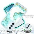 thumbnail image 4 of TJS for Samsung Galaxy A54 5G Phone Case, with Built-in Screen Protector, Full Body Protective Glitter Bling Design Heavy Duty Hybrid Cover for Galaxy A54 5G (Green Marble), 4 of 5