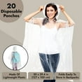 thumbnail image 4 of Ponchos de emergencia desechables de plástico transparente con capucha Juvale (para mujer), talla regular, 4 of 8