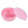 thumbnail image 3 of Uxcell Travel Soap Container, 3 Pack Round Soap Holder Case, Pink Green Blue, 3 of 5