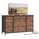 thumbnail image 1 of Yeshouse Cómoda de 10 cajones para armario, 55" Tv Stand, 47" cómoda de tela ancha con tomas de corriente, 1 of 9