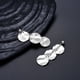 thumbnail image 2 of Accesorio de moda Pendientes colgantes colgantes de aleación con tres patrones redondos de estilo euroamericano (plata), 2 of 3