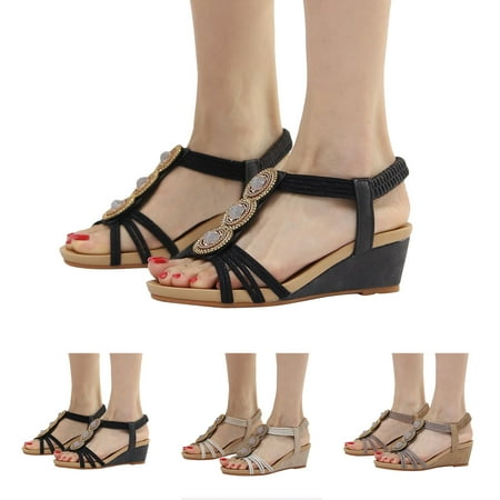 

CAICJ98 Women Shoes Women s Sandals Casual Summer Water Sandals with Arch Support Yoga Mat Insole Outdoor Wadable Sandals Bronze