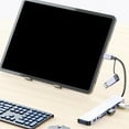 thumbnail image 2 of 8-IN-2 USB C+USB3.0 Dock 8 Port USB Splitter Extended 3xUSB2.0+1xUSB3.0+1xType C Card Reader Adapter for PC Keyboards, 2 of 9