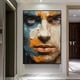 thumbnail image 3 of Pintura de chica desnuda, pintura al óleo figurativa hecha a mano, obra de arte para el hogar, pintura abstracta grande de chica pintada a mano sobre lienzo, arte de pared, 3 of 5