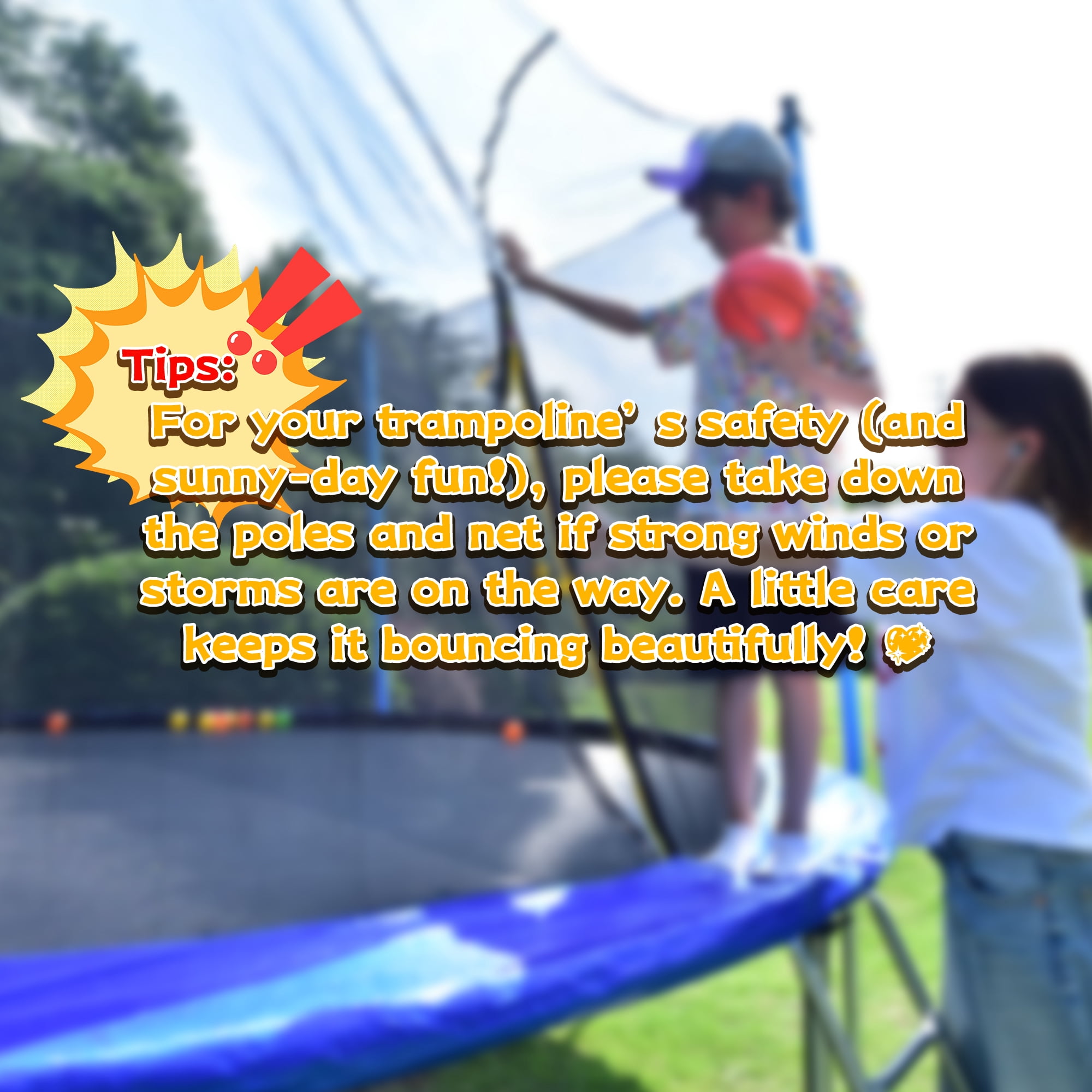 Mersco 15ft Trampoline for Kids Adults,Outdoor Upright-Poled Trampoline with Enclosure,Basketball Hoop and Ladder,Jumping Trampoline PLAY for Boys and Girls Birthday Gift ,Blue