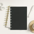 thumbnail image 6 of Leather Discbound Notebook Cover, A5 Size Disc Planner Cover for Arc Notebook Happy Planner, Black, 6 of 6