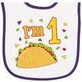 thumbnail image 2 of Inktastic I'm One Taco Birthday Party Baby Terry Cloth Bib, 2 of 3