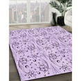 thumbnail image 3 of Ahgly Company Machine Washable Indoor Rectangle Transitional Rich Lilac Purple Area Rugs, 5' x 7', 3 of 7