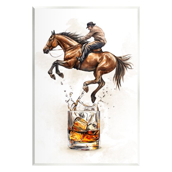 Stupell Industries Cowboy & Bourbon Animals & Insects Painting Unframed Art Print Wall Art, 10 x 15