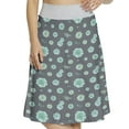 thumbnail image 1 of Women's Aqua and Grey Succulent Plants Art A-line Printed Skirt Casual Wear, S, Grey Aqua and Pale Blue, by Ambesonne, 1 of 6