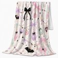 thumbnail image 2 of Ghost Pumpkin Scene Ghosts And Pumpkins Spooky Holiday Art Halloween Lovers Playful Harvest Motif Warm Flannel Blanket, Halloween Gift for Living Room and Family Room Home Decor, 2 of 9