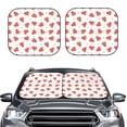 thumbnail image 2 of Balery 2 Piece Hand Drawn Strawberry Car Windshield Sun Shade|Foldable Front Windshield Shade for Car Front Window for Most Sedans SUV Truck-Medium, 2 of 7