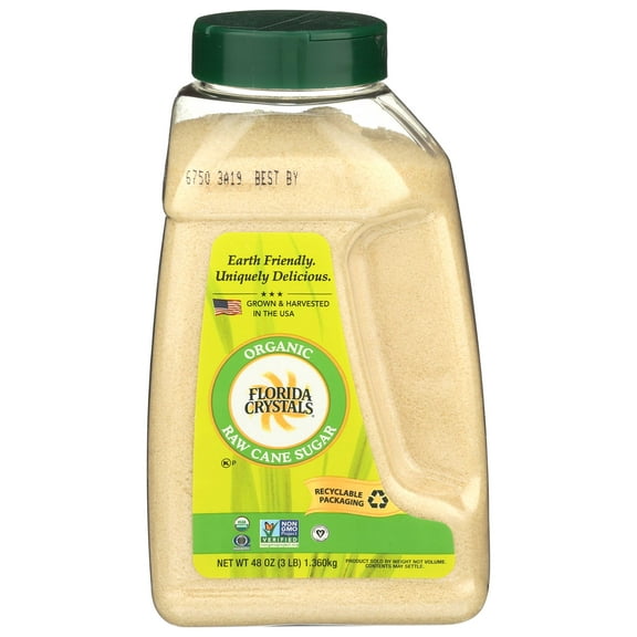 Florida Crystals Inc Organic Cane Sugar Jug, 48 Ounce