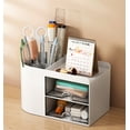 thumbnail image 2 of Office Desk Organizer with Drawer, Office Supplies and Desk Accessories,Pen Storage Box (White), 2 of 6