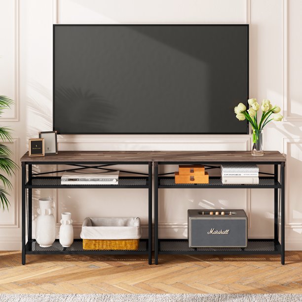 79 Inch Tall TV Stand for 85 Inch TV, TV Console Table for Living Room