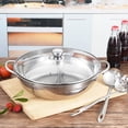 thumbnail image 2 of Pot with Divider Cookware Kitchenware Cookware Cooking Pot pot with Divider for Party Travel With spoon, 2 of 9