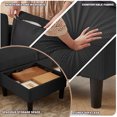 thumbnail image 6 of Soscana Sectional Sofa Set with Storage Ottoman and Accent Chair,Living Room 3 Seat L Shaped Couch and Single Chair Armchair,Living Room Furniture Set for Home Apartment Office Studio, 6 of 8