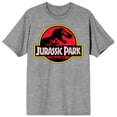 thumbnail image 6 of Jurassic Park Logo on Athletic Heather Short Sleeve Adult T-Shirt-XS, 6 of 7