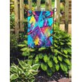 thumbnail image 2 of JSDART Abstrait Modèle Chaotique Urbain Géométrique Éraflé Gouttes Sprays Triangles Néon Jardin Drapeau Décoratif Drapeau Maison Bannière 28 X 40 Pouces, 2 of 2