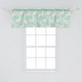 thumbnail image 2 of Elephant Window Valance, Nursery Themed Repetitive Composition of Sleeping Animal on Crescent, Curtain Valance for Kitchen Bedroom Decor with Rod Pocket, 54" X 18", Almond Green Cream, by Ambesonne, 2 of 2