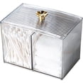thumbnail image 1 of ZHAOCHENG Soporte acrílico Qtip, sin incluir otros artículos, soporte para hisopos de algodón, frascos de baño con tapa, dispensador de frascos de boticario para bolas de algodón, hisopos de algodón,, 1 of 5