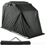 SKYSHALO Motorcycle Cover Shed Shelter Tent Outdoor Storage Garage,All Weather Outdoor Protection,Anti-Theft Anti-UV Waterproof,Oxford Durable & Tear Proof,Fits up to 106" Motor cycle