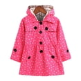 thumbnail image 3 of AJZIOJIRO Kids Toddler Girls Trench Coats Jacket with Hood for Spring Fall 2-12Y Children Thickened Tops Baby Girls Windbreaker Coats Outerwear, 3 of 9