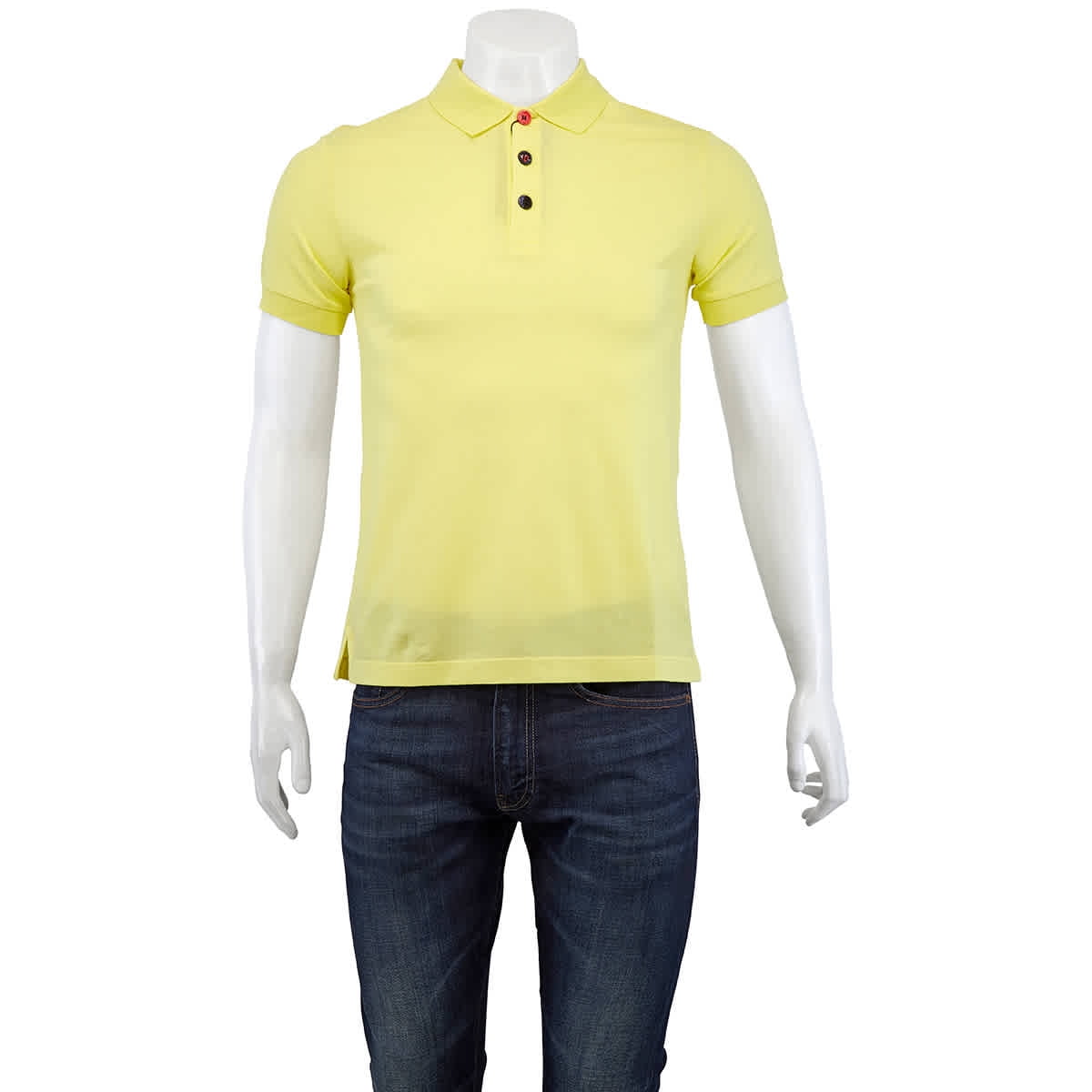 Burberry Painted Button Cotton Pique Polo Shirt, Brand Size Large -  