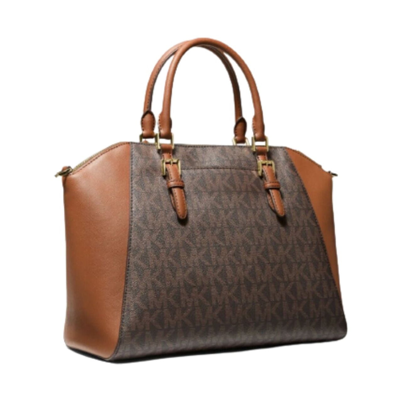 Michael kors ciara large logo and leather satchel new arrivals
