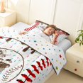 thumbnail image 4 of Erosebridal Brown Dripping Baseball Stitch & Batter Silhouette Graphic Twin Comforter Sets 3-Piece, Baseball Graphic Bedding Set for Boys And Girls Kids,Microfiber Bedroom Decor, 4 of 6