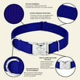thumbnail image 4 of Country Brook Petz® Premium Nylon Dog Collar with Metal Buckle for Small Medium Large Breeds (Large, 1 Inch, Bright Royal Blue), 4 of 4