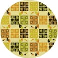 thumbnail image 1 of Ahgly Company Machine Washable Indoor Square Transitional Dark Bisque Brown Area Rugs, 3' Square, 1 of 7