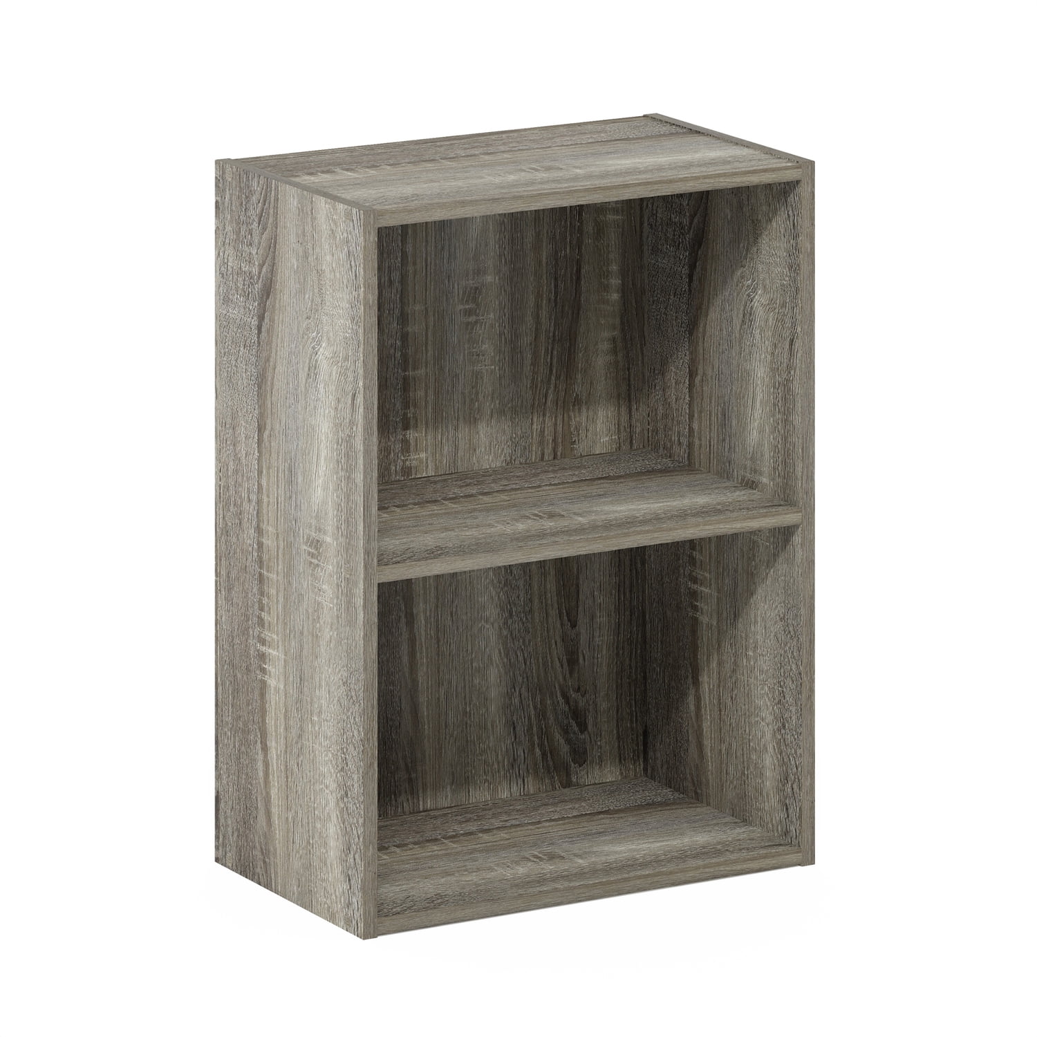 Furinno LUDER 2-Tier Open Shelf Bookcase in French Oak