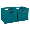 thumbnail image 1 of Niche Set of 2 Cubo Foldable Fabric Bins- Teal, 1 of 1