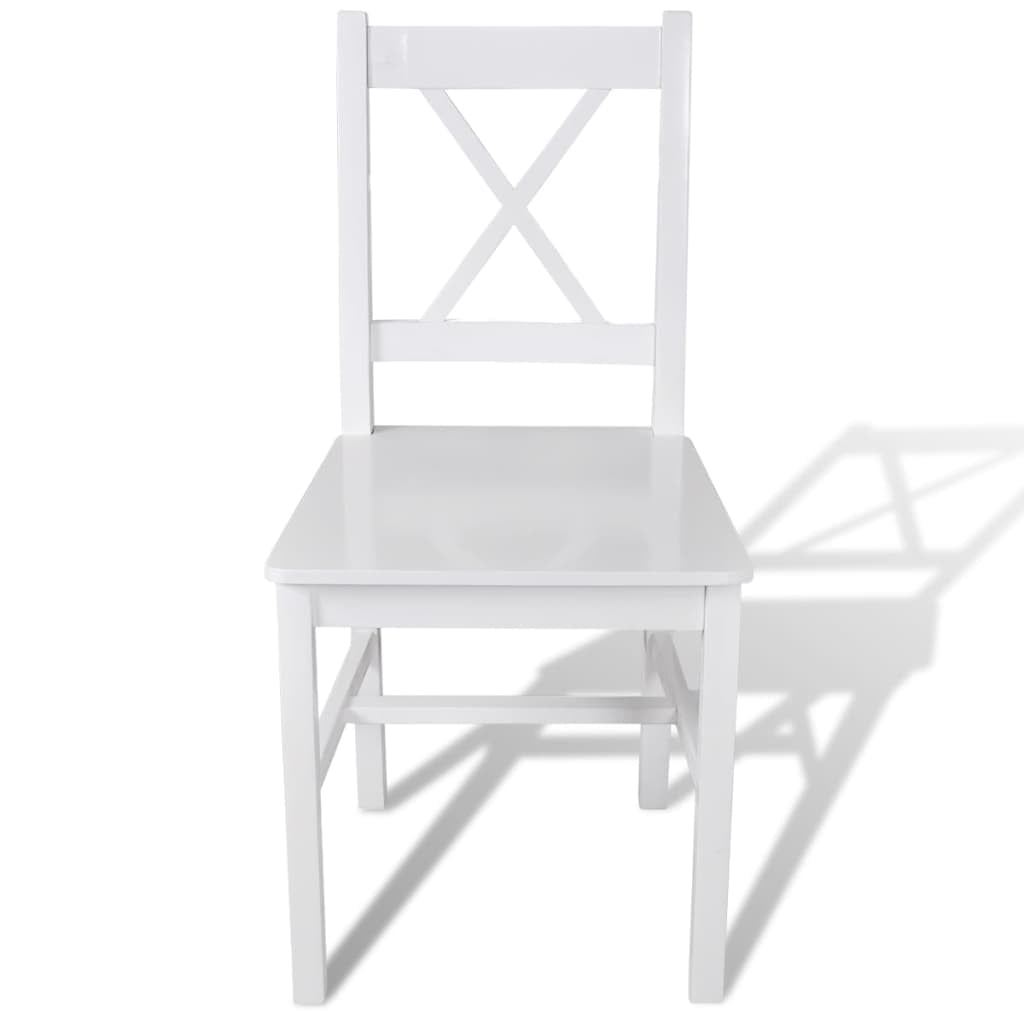 Kepooman Kitchen Wood Dining Side Stand Chairs with Backrest, Set of 4, White Kepooman Kitchen Wood Dining Side Stand Chairs with Backrest, Set of 4, White